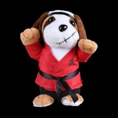 PLUSH PUPPY WITH RED UNIFORM