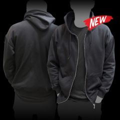 DYNAMICS BLACK HOODED ZIP SWEATSHIRT
