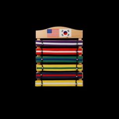 WOOD BELT DISPLAY RACK