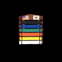 OAK BELT DISPLAY RACK