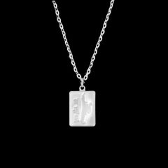 SILVER KICKING TKD NECKLACE